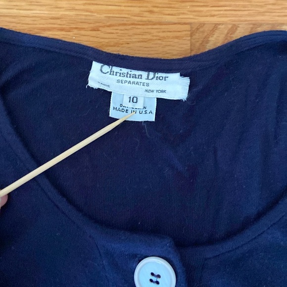 Christian Dior Separates Button Down Cardigan w Flair - Picture 2 of 11